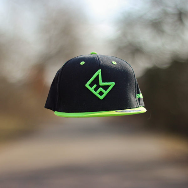 Zelenočerný snapback 3D logo